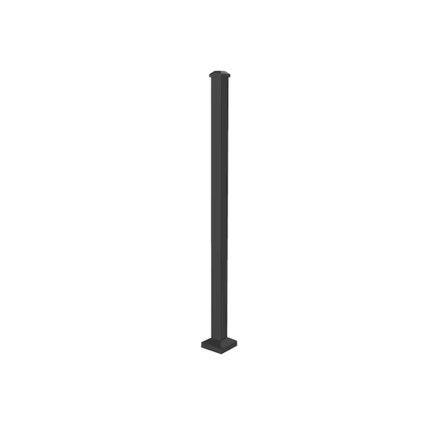 2-in x 2-in x 3-1/2-ft Black Sand Steel Deck Post